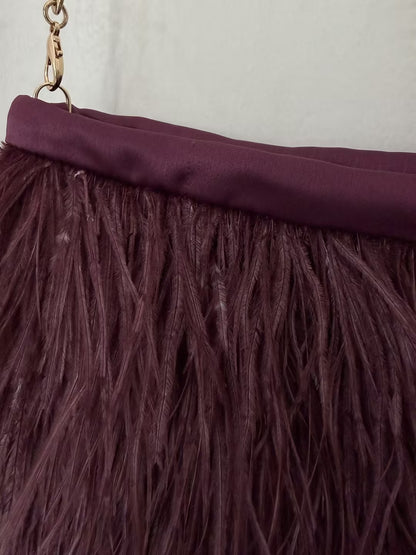 ST Feather Bucket Bag - Purple