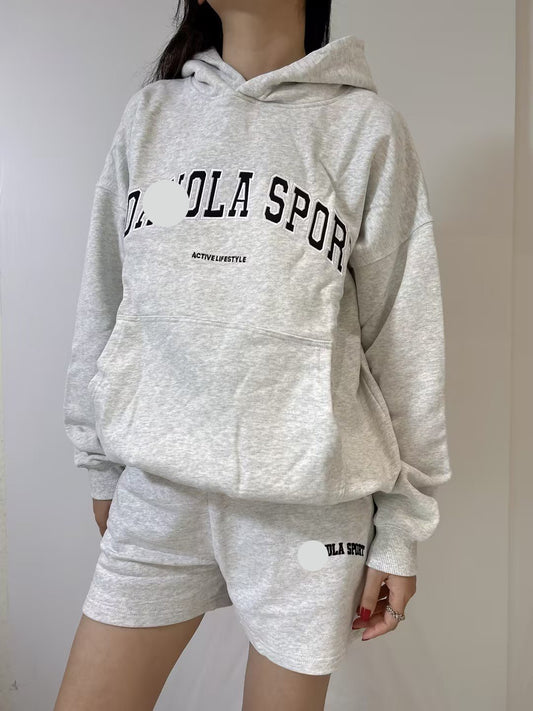 AS Oversized Hoodie in Light Grey Melange