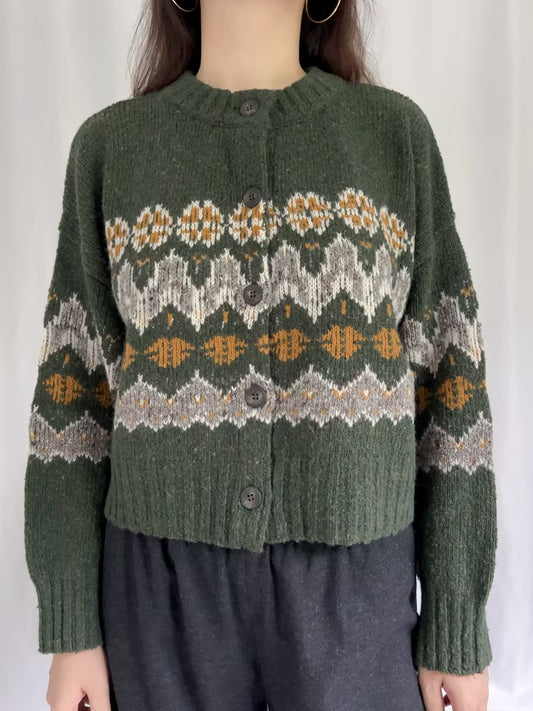 Cammie Sweater - Dark Forest Fairisle