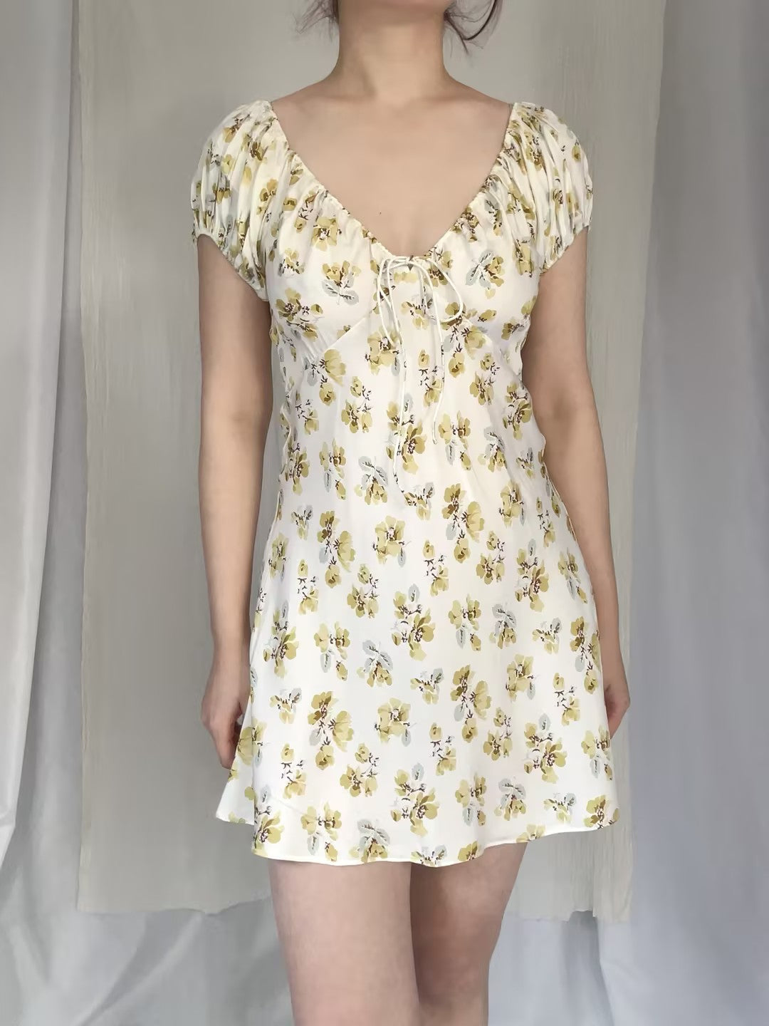 Sera Dress - Gold Frolicking Floral