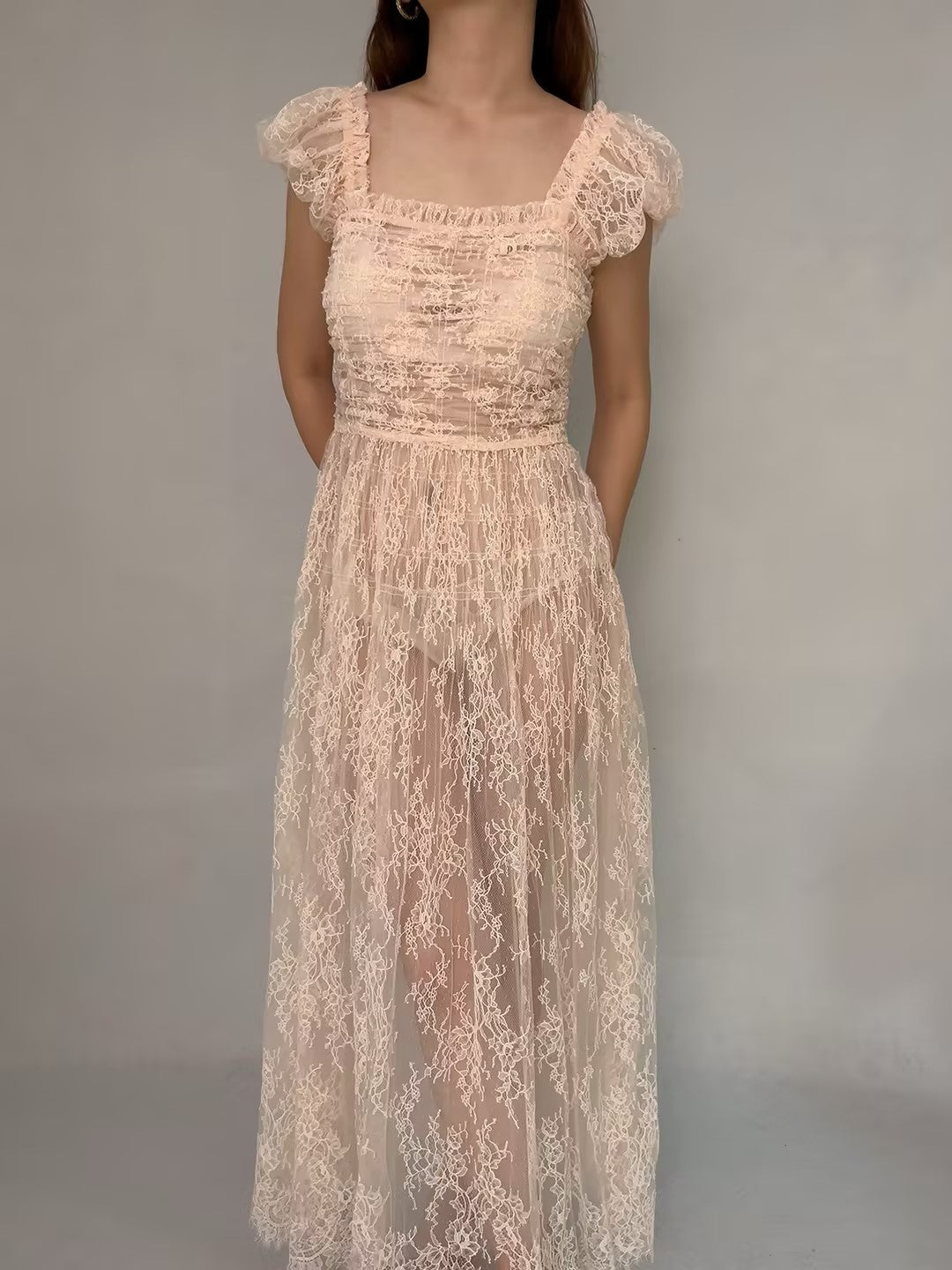 Pamelina Lace Dress Pink