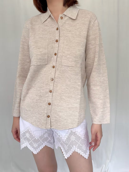 Emily Cardigan - Mottled Beige