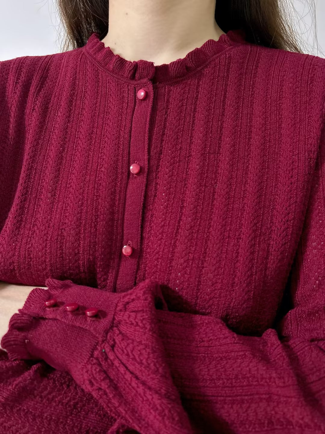 Louis Cardigan in Burgundy