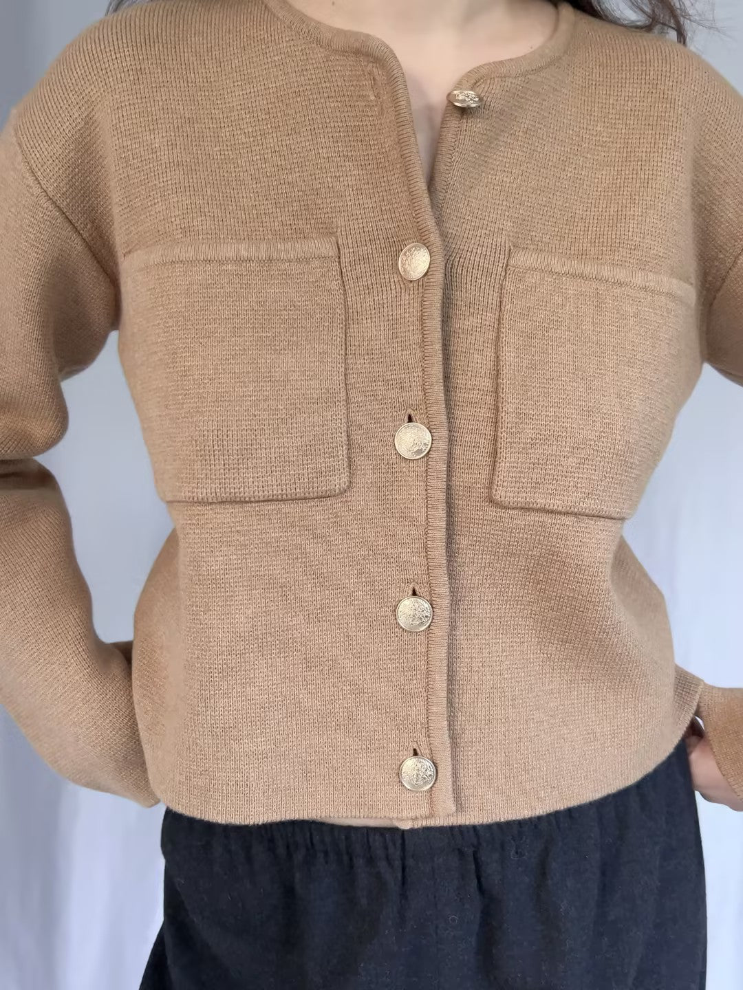 Jules Cardigan - Camel