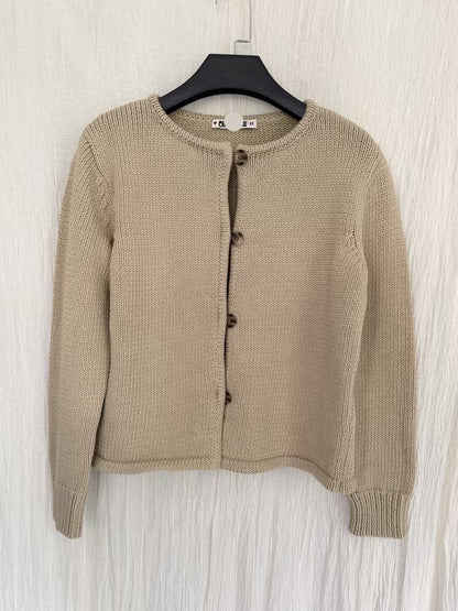 CL Deo Khaki Cotton Cardigan in XS