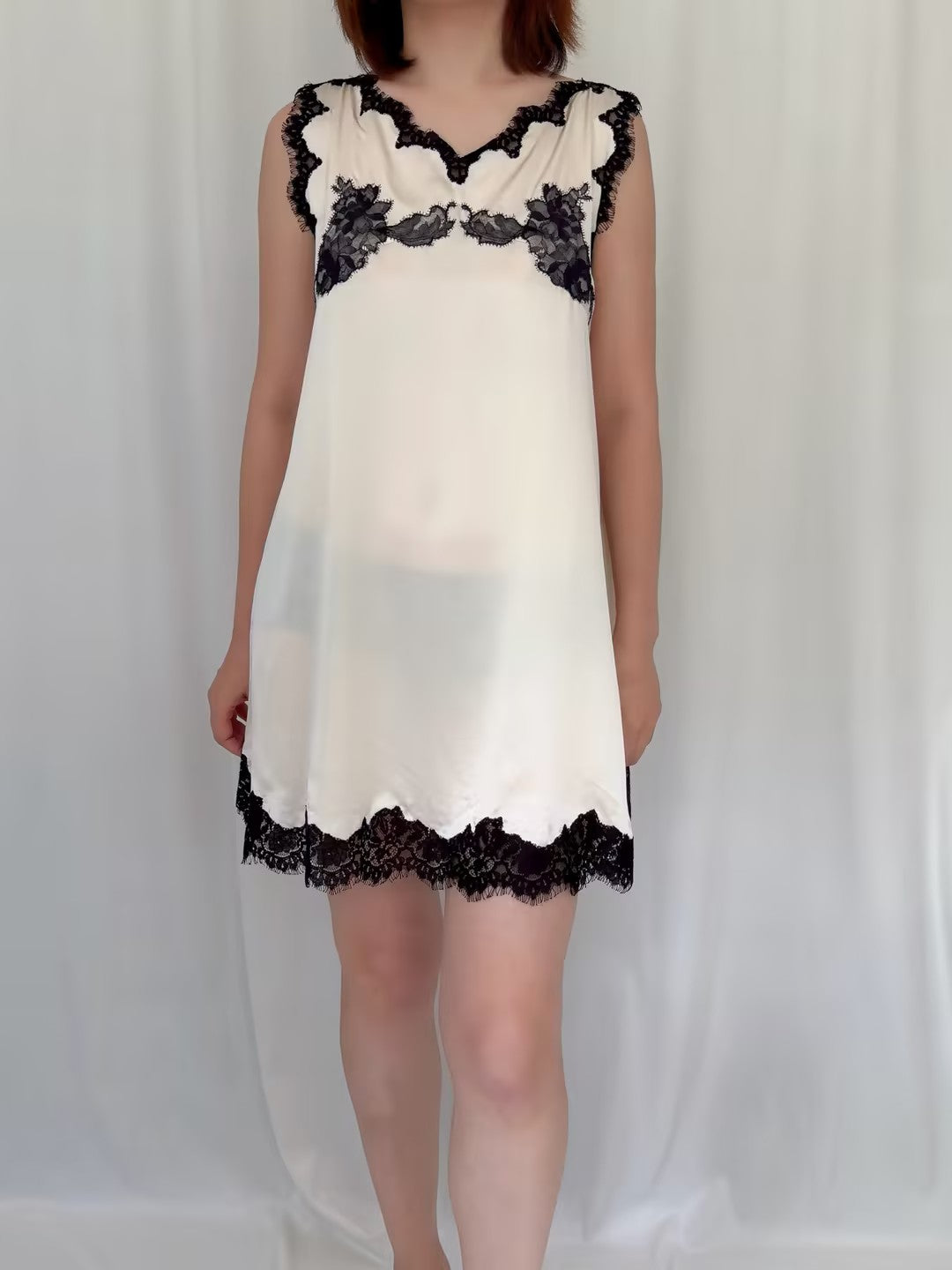 Sample Silk Mini Dress - Sea Salt