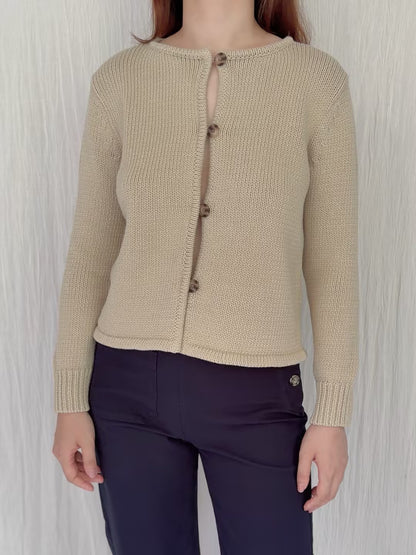CL Deo Khaki Cotton Cardigan in XS