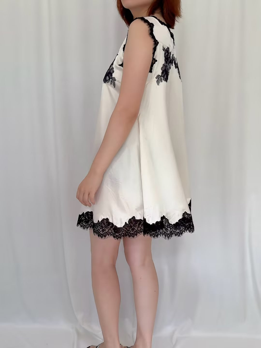 Sample Silk Mini Dress - Sea Salt