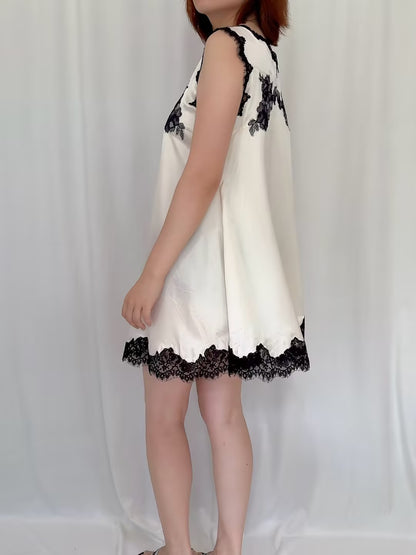 Sample Silk Mini Dress - Sea Salt