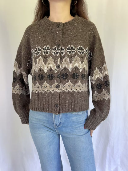 Cammie Sweater - Oak Moss Fairisle