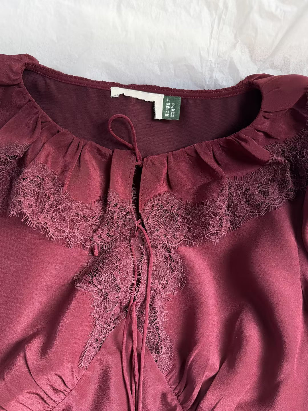 Aimme Silk Blouse - Maroon in S