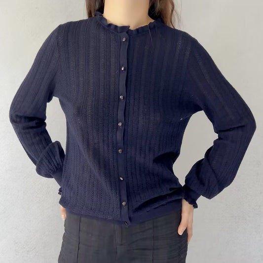 Louis Navy Cardigan [size M sample sale]