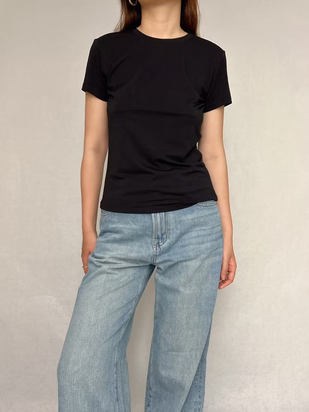 Black Tiny Tee in Pima Cotton