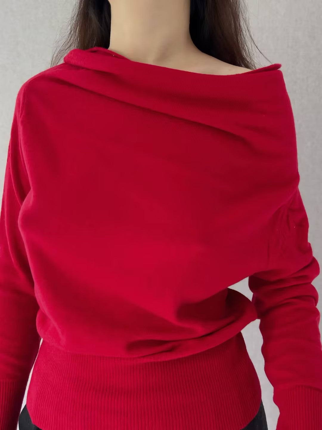 Lean On My Shoulder Eco Sweater - Red