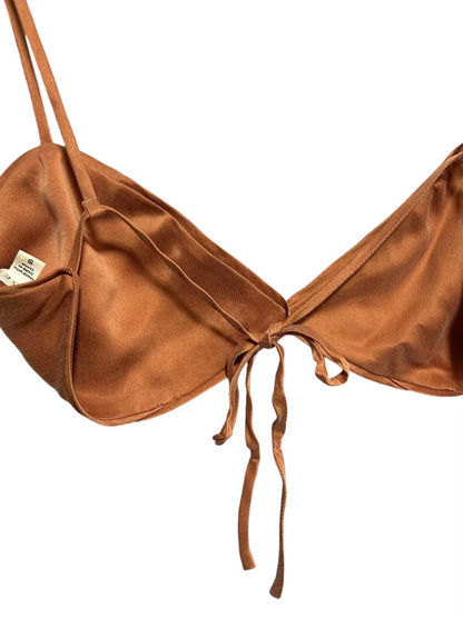 Amore Silk Top - Apricot in S