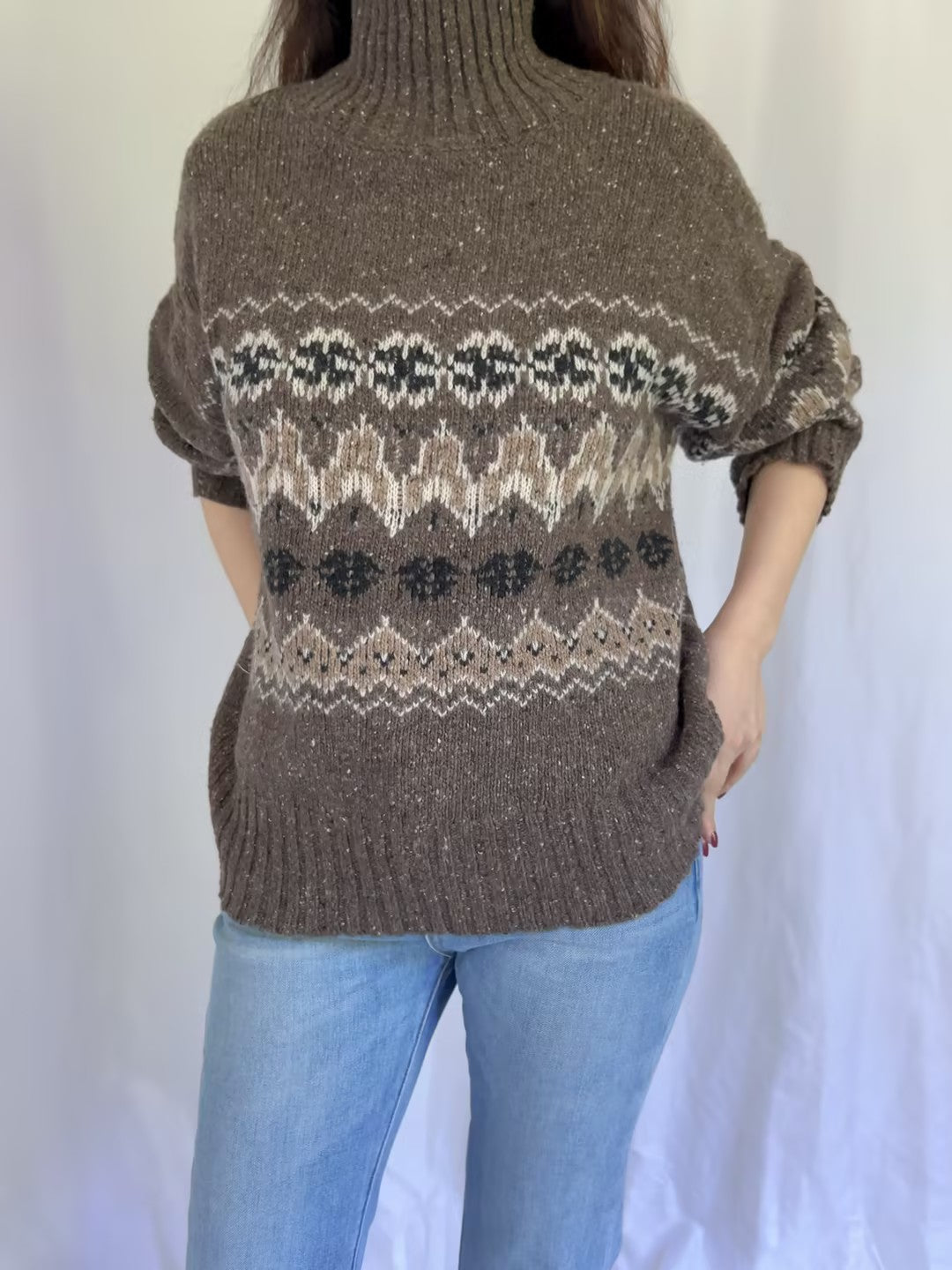 Cecie Sweater - Oak Moss Fairisle