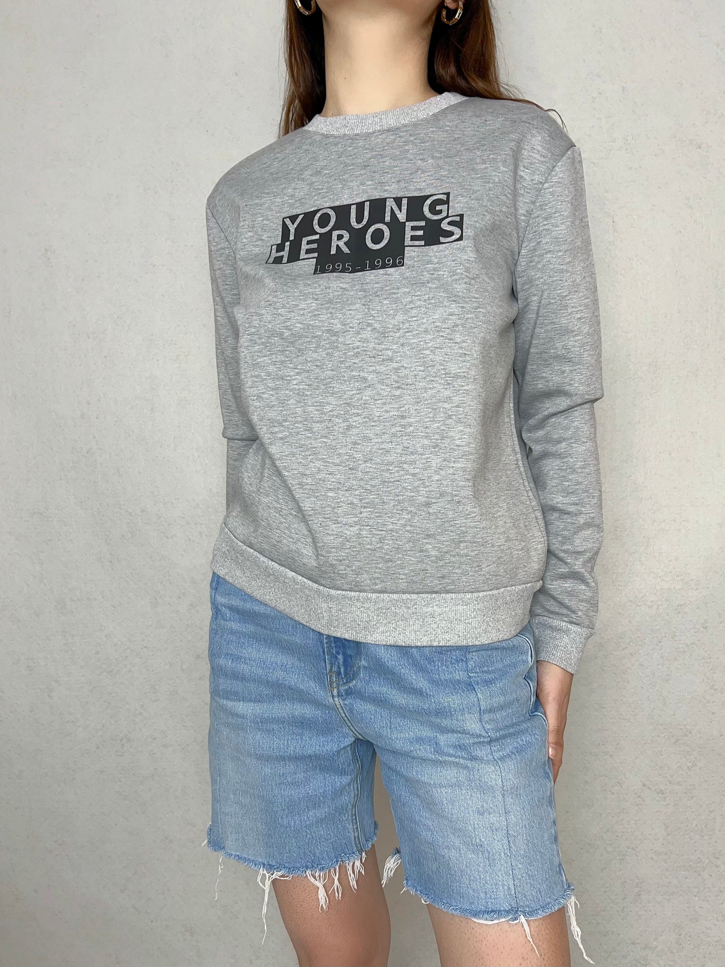 Grey Printed Sweatshirt [size 34 sample sale]