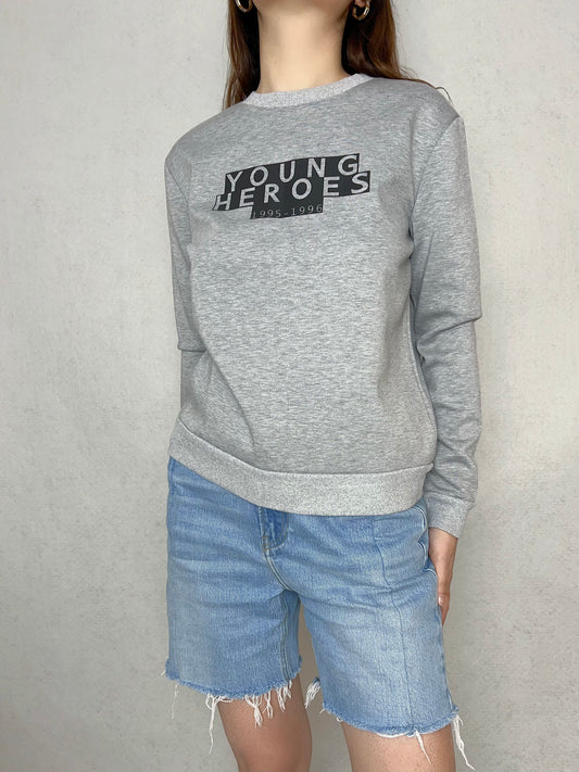 Grey Printed Sweatshirt [size 34 sample sale]