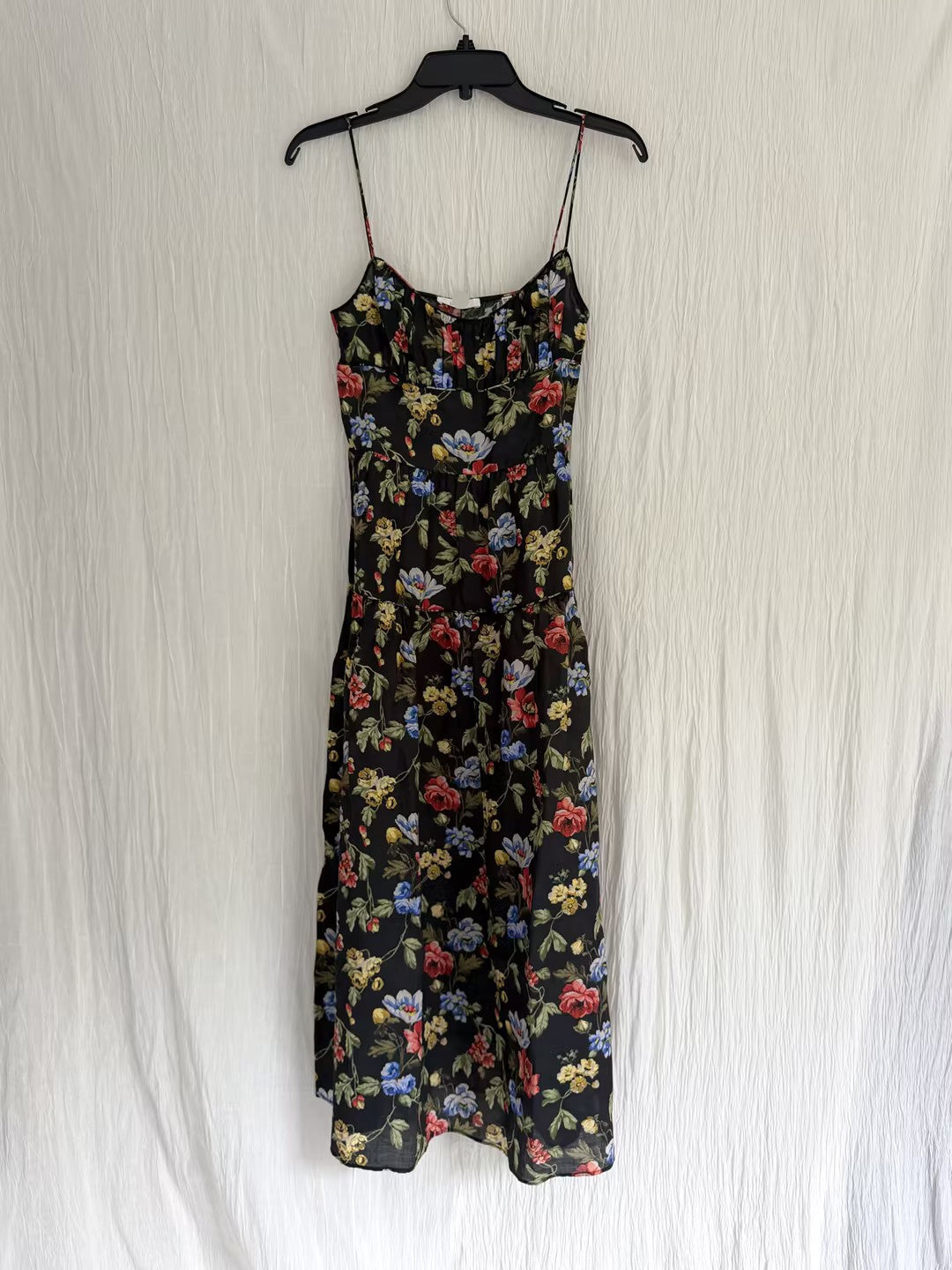 Benoit Dress - Noir Wild Rose in XS