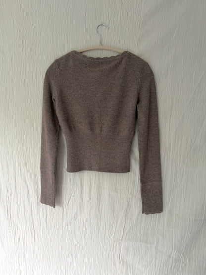 Gilet LSF Shantae en laine Fair Isle - Champagne rose