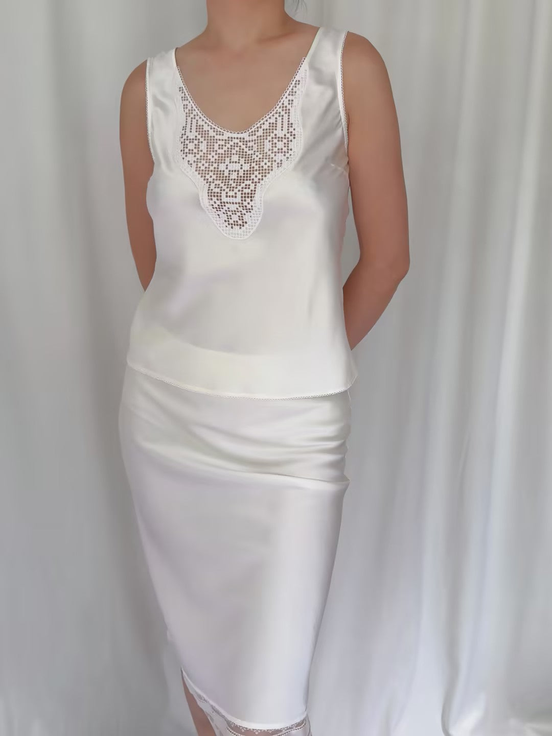 Odette Silk Top -  Cream