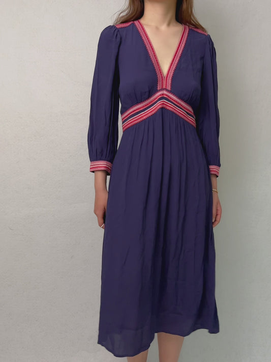 Tanina V-neckline Midi Dress [size 1 sample sale]